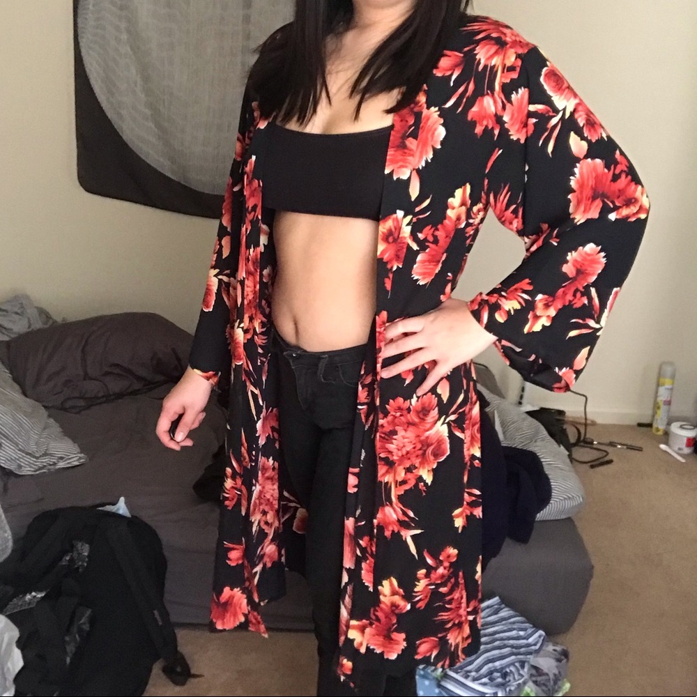 Floral Kimono Coverup